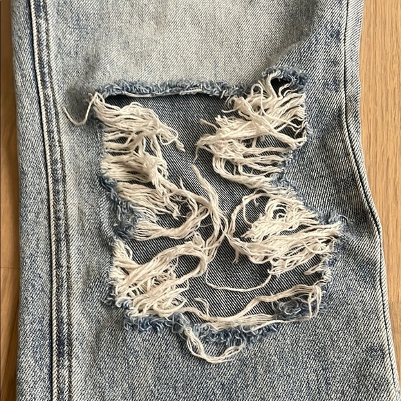 Vervet Women’s Blue Flare Wide Leg Jeans with Distressed Details Size 25 - Picture 5 of 9